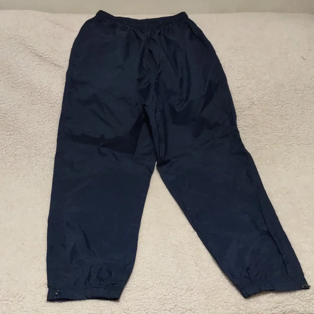 Nike men's pants size L Blue 100% Nylon Drawstring